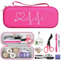 Kit de estojo para estetoscópio BOVKE Raspberry com suprimentos de 15 unidades