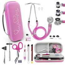 Kit de estojo para estetoscópio Scian, 13 peças com suprimentos para enfermeira rosa Kit de estojo para estetoscópio Scian, 13 peças com suprimentos para enfermeira rosa
