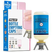 Kit de esvaziamento de garrafas Flip-It! Pacote de 6 garrafas com tampas e adaptadores