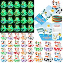 Kit de etiquetas Motionchic de 72 unidades Glow Cow Rubber Ducks