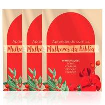 Kit de Evangelismo - 3 livros Palavras de Vida -Lições de Fé das Mulheres da Bíblia