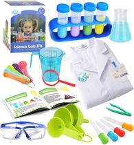 Kit de Experimentos Científicos Infantis com Traje de Cientista e Brinquedos para Meninos e Meninas - UNGLINGA