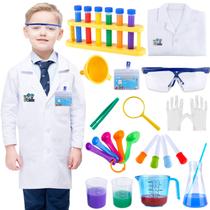 Kit de experimentos científicos INNOCHEER com jaleco de laboratório para crianças a partir de 6 anos