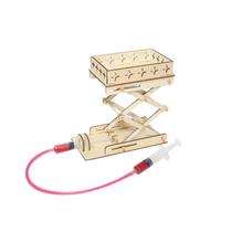 Kit de experimentos científicos: mesa elevatória hidráulica de madeira DIY