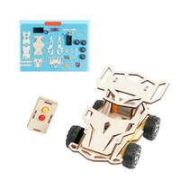 Kit De Experimentos Educacionais STEM Para Montagem De Carro RC De Madeira DIY Para Crianças Com