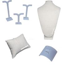 Kit de Expositores para Bijouterias e semi Joias linho Bege