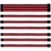 Kit de Extensão de Cabo Sleeved - Preto e Vermelho - Cooler Master CMA-NEST16RDBK1-GL Kit de Extensão de Cabo Sleeved - Preto e Vermelho - Cooler Master CMA-NEST16RDBK1-GL