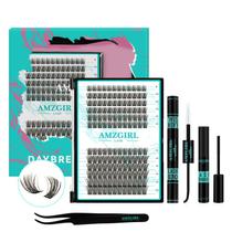 Kit de extensão de cílios AMZGIRL Daybreak Lash Clusters com Bond & Seal