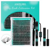 Kit de extensão de cílios AMZGIRL LASH 320 unidades de grupos individuais Kit de extensão de cílios AMZGIRL LASH 320 unidades de grupos individuais
