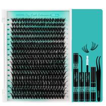 Kit de extensão de cílios AMZGIRL LASH Lash Clusters 320 unidades Kit de extensão de cílios AMZGIRL LASH Lash Clusters 320 unidades