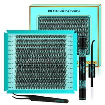 Kit de extensão de cílios AMZGIRL LASH Lash Clusters D Curl