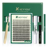Kit de extensão de cílios DIY KEYOU 144 unidades Kit Lash Clusters Y08