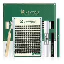 Kit de extensão de cílios DIY KEYOU 144 unidades Kit Lash Clusters Y12 Kit de extensão de cílios DIY KEYOU 144 unidades Kit Lash Clusters Y12