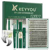 Kit de Extensão de Cílios DIY KEYYOU - 300 Unidades 40D