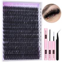 Kit de extensão de cílios EYDEVRO Fluffy Lash Clusters 14-24mm