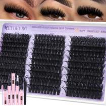 Kit de extensão de cílios EYDEVRO Lash Clusters 60D 80D 100D Volume