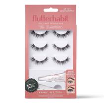 Kit de extensão de cílios FlutterHabit Sweetheart com 3 conjuntos de cílios