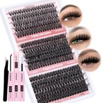 Kit de extensão de cílios Focipeysa 300 unidades Lash 50D 70D 90D 10-16mm