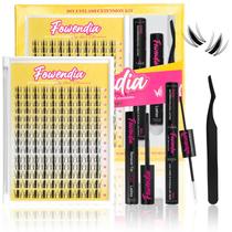 Kit de extensão de cílios Fowendia Manga Lash Clusters 8-14 mm