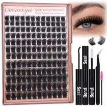 Kit de extensão de cílios Geeneiya 200D Fluffy Lash Clusters Kit de extensão de cílios Geeneiya 200D Fluffy Lash Clusters