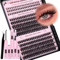 Kit de extensão de cílios Goddvenus Wispy Lash Clusters C Curl