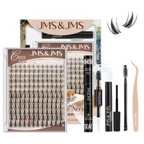 Kit de extensão de cílios JMS & JMS Lash Clusters 144 unidades com acessórios Kit de extensão de cílios JMS & JMS Lash Clusters 144 unidades com acessórios
