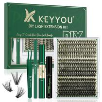 Kit de extensão de cílios KEYYOU 300 unidades individuais 30D40D50D 0,07C