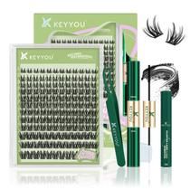 Kit de extensão de cílios KEYYOU Lash Angel Cluster 144 unidades