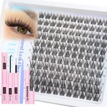 Kit de extensão de cílios Lanflower Natural Lash Clusters C Curved