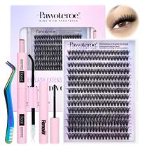 Kit de extensão de cílios Pawotence DIY 280 unidades de cílios individuais Kit de extensão de cílios Pawotence DIY 280 unidades de cílios individuais
