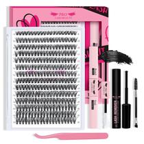 Kit de extensão de cílios PRO LASHBEAUTY Lash Clusters D Curl