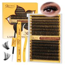 Kit de extensão de cílios QUEWEL 280 unidades 70D+90D Fluffy Lash Clusters Kit de extensão de cílios QUEWEL 280 unidades 70D+90D Fluffy Lash Clusters