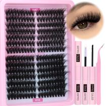 Kit de extensão de cílios Ruairie Full Lash Clusters 280 unidades 100D/150D