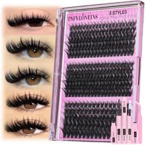 Kit de extensão de cílios TNFVLONEINS Lash Clusters 10-16mm Kit de extensão de cílios TNFVLONEINS Lash Clusters 10-16mm