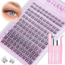 Kit de extensão de cílios wtvane Wispy Lash Clusters 8-16mm
