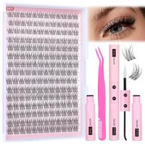Kit de extensão de cílios Yawamcia Natural Lash Clusters 9-11mm