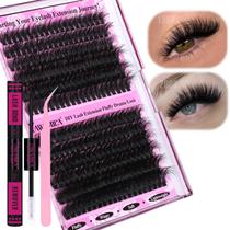 Kit de extensão de cílios Yawamica Fluffier Lash Clusters 150D+200D Kit de extensão de cílios Yawamica Fluffier Lash Clusters 150D+200D