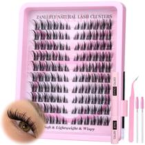 Kit de extensão de cílios zanlufly Lash Clusters Cat Eye Manga LC