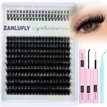 Kit de extensão de cílios zanlufly Wispy Cluster 10-16mm com cola Kit de extensão de cílios zanlufly Wispy Cluster 10-16mm com cola