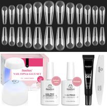 Kit de extensão de unhas besouros Gel Nail Long Coffin 576 Tips