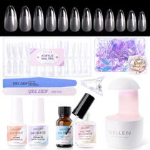 Kit de extensão de unhas Gellen Gel Tips com 240 unidades de pontas de unhas de amêndoa