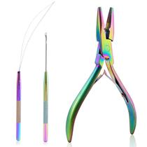 Kit de extensões de cabelo NEWISHTOOL Micro Links com alicate e agulha