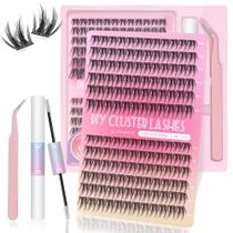 Kit de extensões de cílios LANKIZ Reutilizável Wispy Natural Cluster