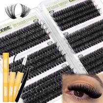 Kit de extensões de cílios Mavphnee Cluster D-Curly 480 unidades