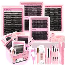 Kit de extensões de cílios postiços YIDUO Lashes Clusters 994 unidades