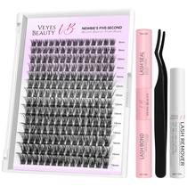 Kit de extensões de cílios VEYESBEAUTY Lash Clusters Newbie's