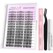 Kit de extensões de cílios VEYESBEAUTY Lash Clusters Whisper 8-16mm