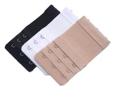 Kit de Extensor Elástico de Soutien 10 X 5,5 CM 3 Regulagens e 3 Ganchos Bege/Preto/Branco