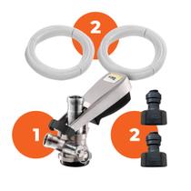 Kit de extração convencional válvula extratora com 2 conectores e 2 mangueiras Kit de extração convencional válvula extratora com 2 conectores e 2 mangueiras