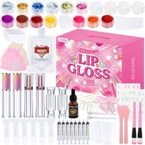 Kit de fabricação de brilho labial JCOOS com tubos de brilho labial e brilhos